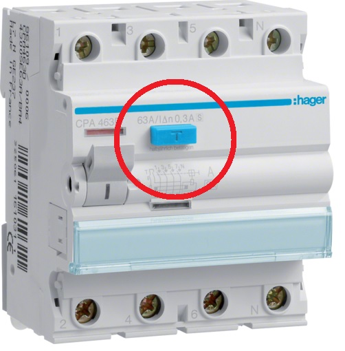 Fehlerstromschutzschalter rcd