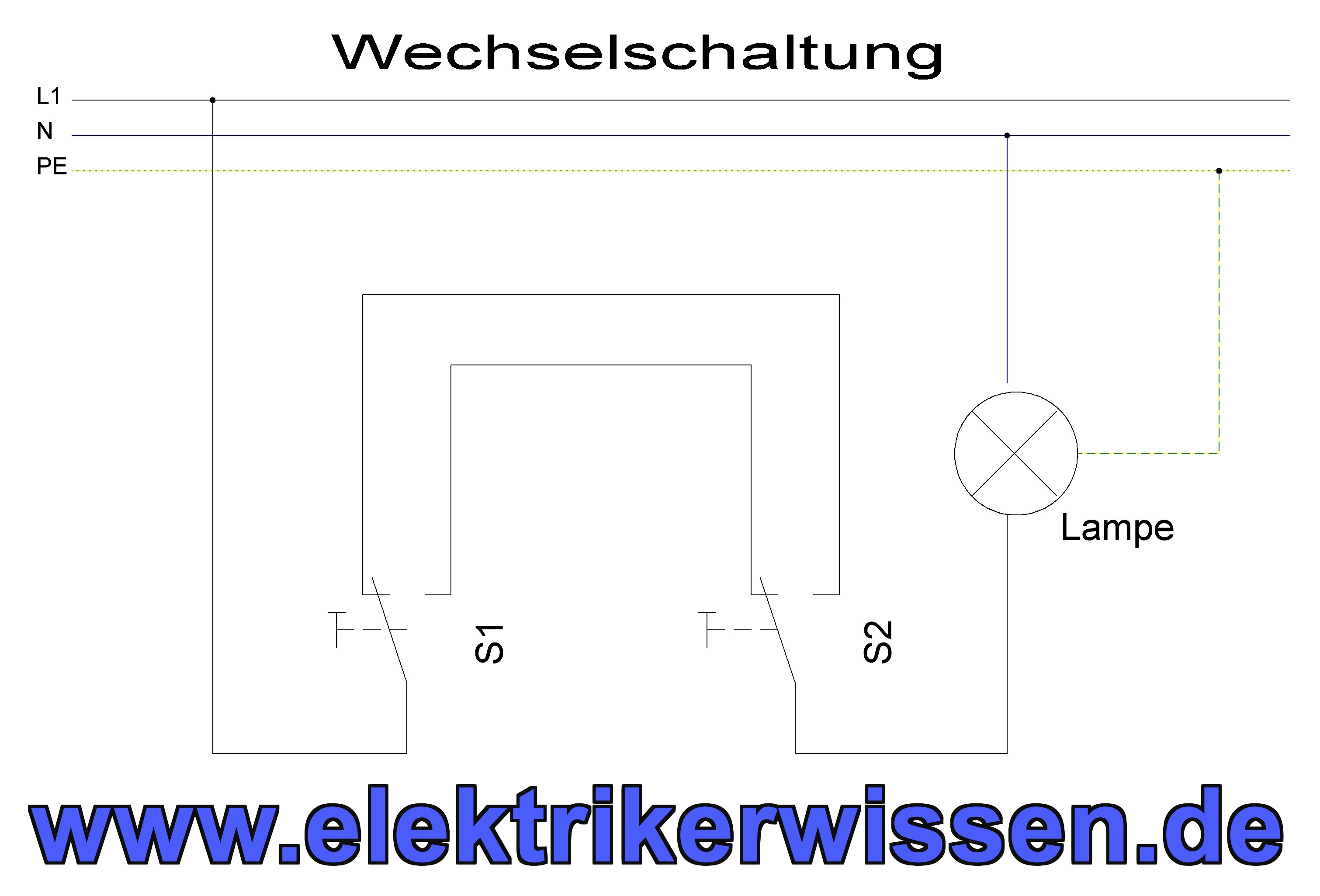 Wechselschaltung Oder Sparwechselschaltung Wiring Diagram