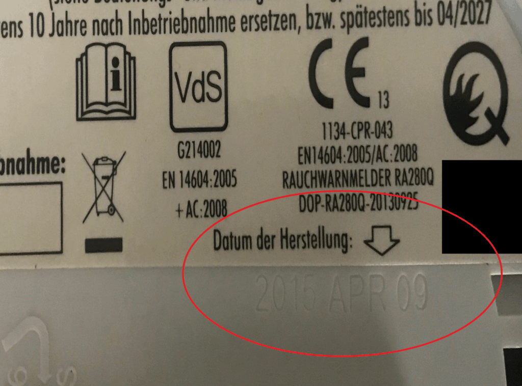 Rauchmelder Ablaufdatum